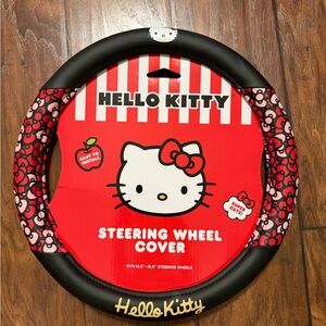 Hello Kitty Black, Red & Pink Steering Wheel Cover
